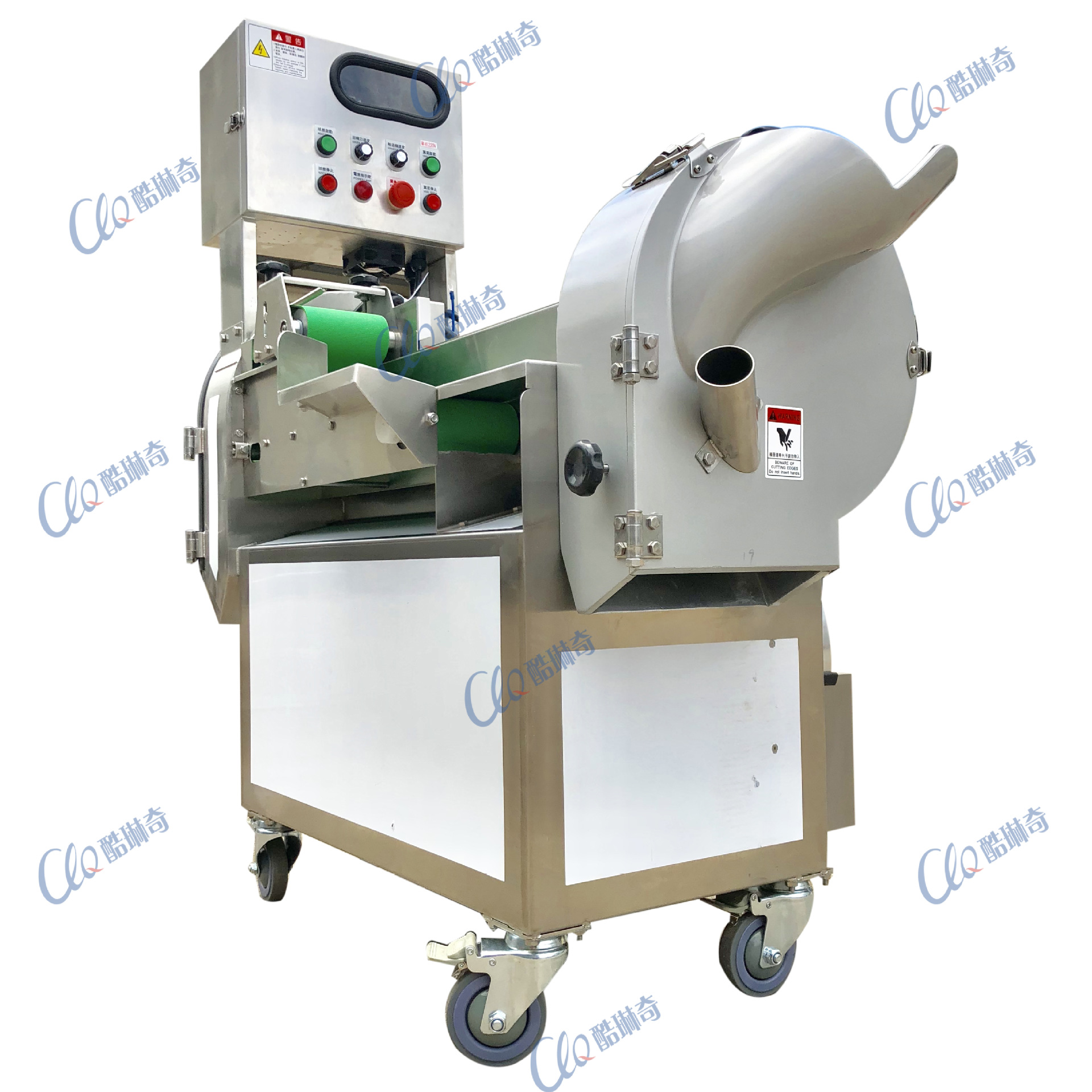 l饺子厂包子厂多功能双头切菜机菜馅机 韭菜韭黄切段机萝卜切片机