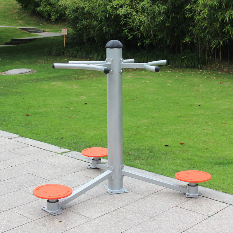 户外健身器材三位三人扭腰器公园小区广场转腰器室外老人健身路径