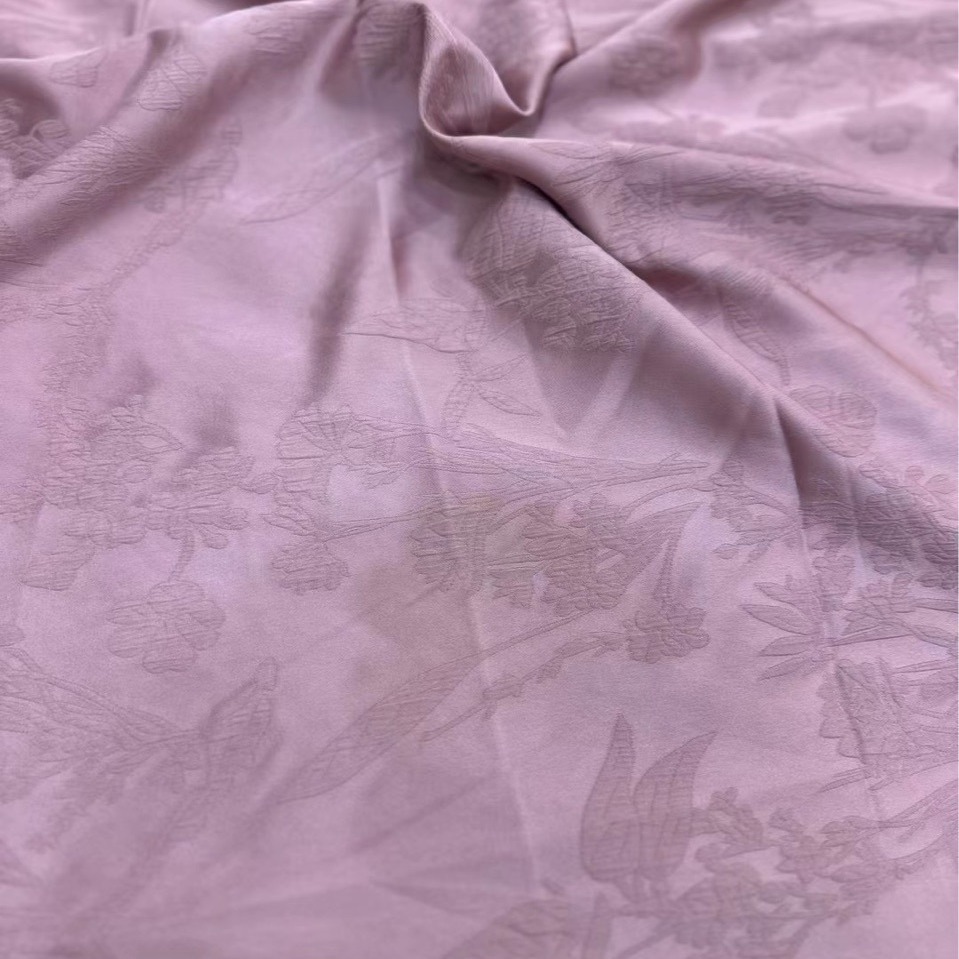 新款醋酸皱国风中式提花面料旗袍连衣裙马面裙汉服礼服批发提花布