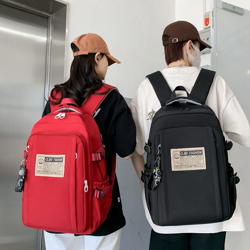 New Schoolbag Female College Student High School Student Middle School Student Girl Backpack Simple Burden Reduction Large Capacity Men's Backpack