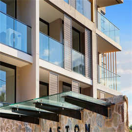 外部户外安全钢化夹层玻璃栏杆u槽围栏