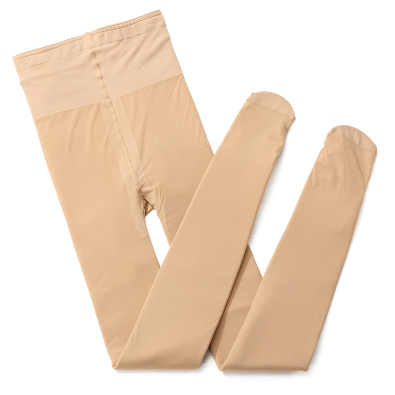 Double-Layer Stockings Light Leg Artifact Female Spring and Summer Nude Feeling Leggings Anti-Snagging Flesh Color Leggings Invisible Pantyhose