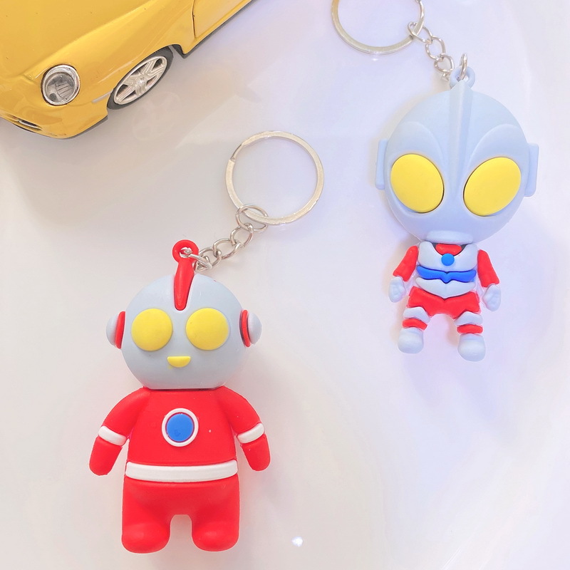 5031# Hot Sale Cartoon Superhero Superman Otte M Doll Keychain Night Market Pendant Car Shape School Bag Ornaments