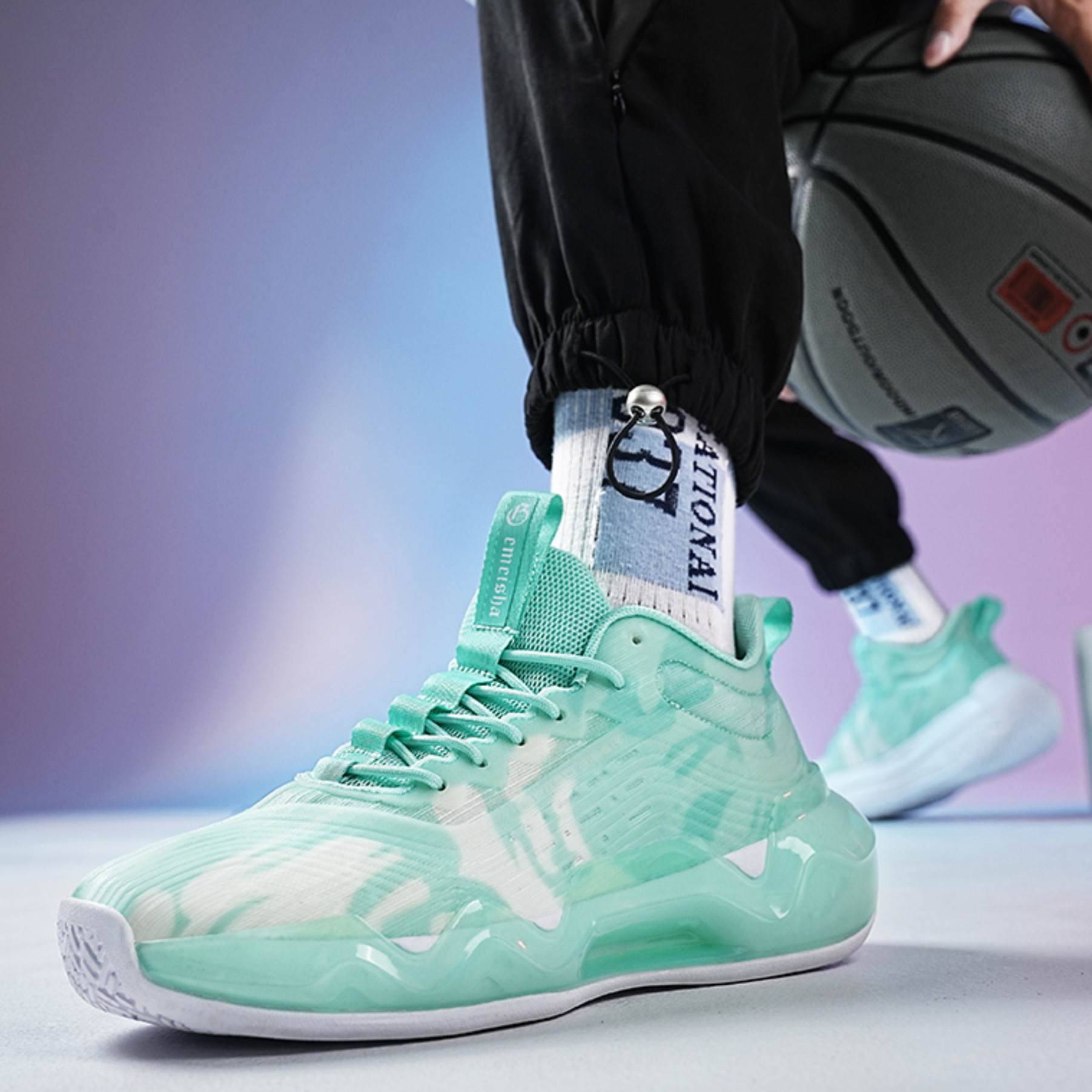 莆田鞋秋冬新款夜光篮球鞋男专业低帮实战外场运动鞋比赛专用球鞋