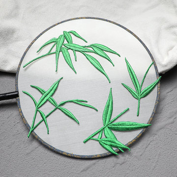 5色竹叶组合胸针配饰原材料服饰品旗袍中国风背胶可熨烫外贸批发