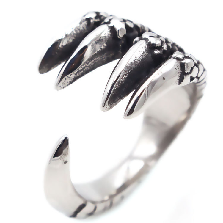 rc275外贸欧美 复古男士钛钢戒指 霸气钢戒 鹰爪不锈钢戒指