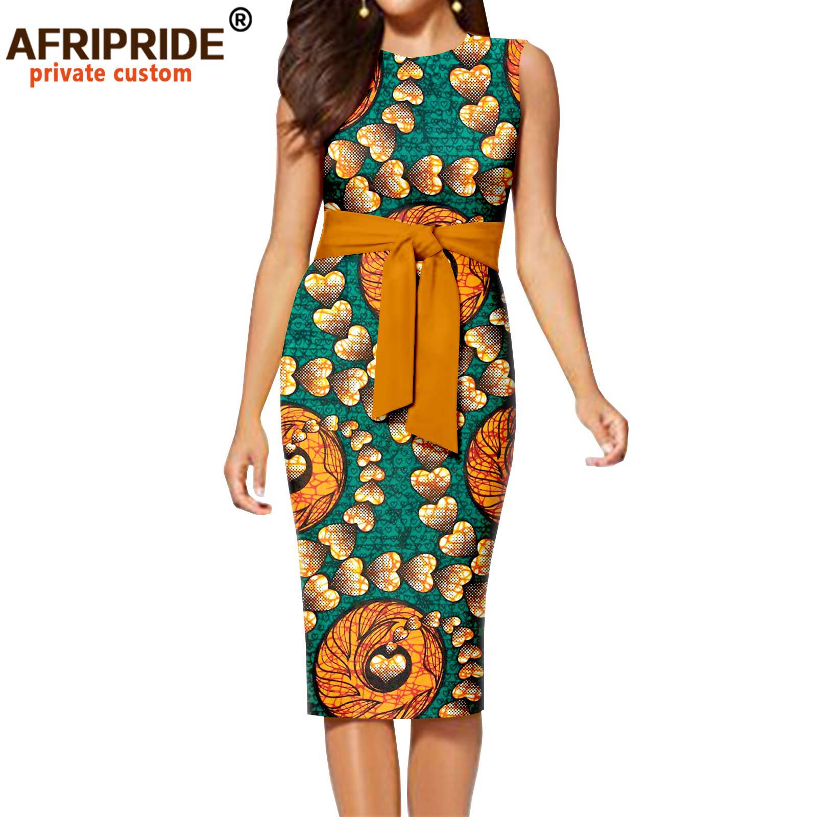 Foreign Trade New African Ethnic Print Batik Cotton Large Size Fashion Dress Afripride 2125017