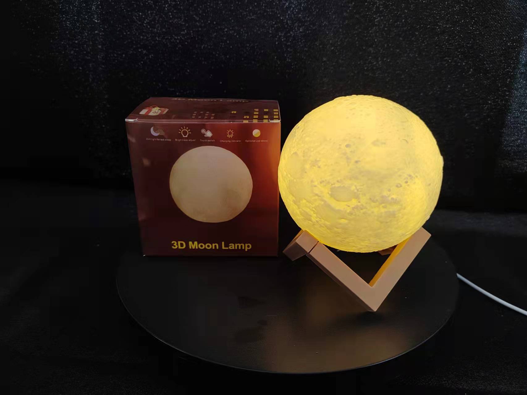 Diy Lantern Moon Light Diy Studio Children's Supplies Foreign Trade Stall Led Girl Heart Moon-Light Lamp Small Night Lamp