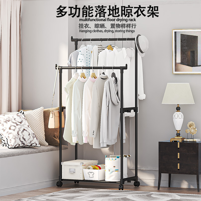 Southeast Asia Simple Type Floor Drying Rack Storage Rack Shoes and Hat Rack Household Coat Rack Balcony Clothes Rack