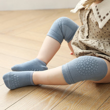 夏季新款儿童护膝宝宝点胶防滑学步袜地板袜婴儿室内爬行护膝袜套