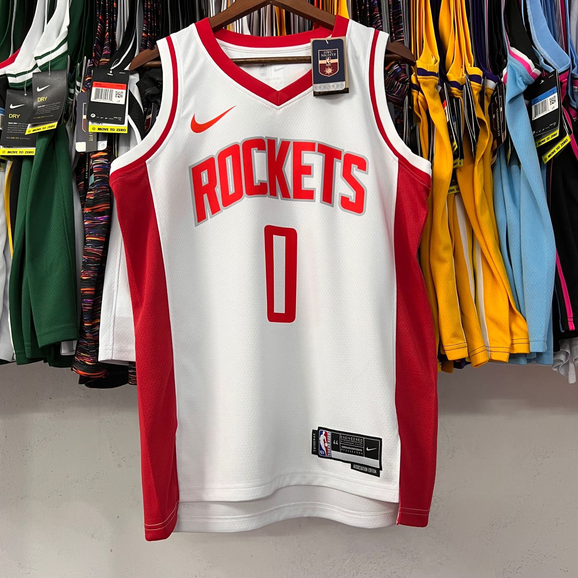 23赛季火箭队主场11号 姚明13号哈登1号麦迪0号维斯布鲁克nba球衣