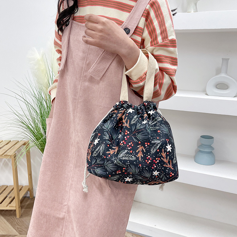 Trendy Women's Insulated Bag Portable Lunch Bag 2023 Spring New Outdoor Travel Printing Clutch Wholesale