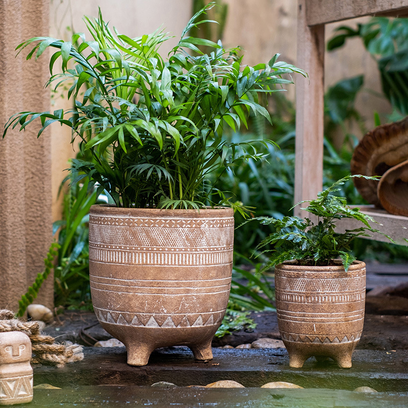 布拉格红陶花盆花瓶复古大号陶罐多肉植物透气陶盆波西米亚风