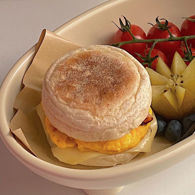 曼可顿全麦英式麦芬三明治汉堡早餐代餐营养松饼麦满分面包胚