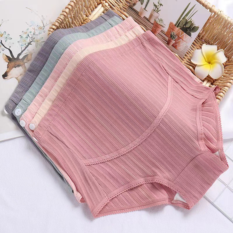 Pregnant Women's Underpants Pure Cotton All Cotton plus Size Mid-Pregnancy High Waist Belly Support Late Pregnancy Underwear Seamless Maternity Underwear