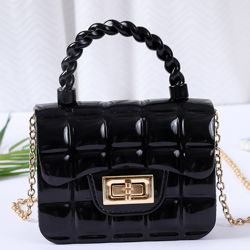 2023 New Mini Small Bag PVC Simple Lipstick Pack Chain Shoulder Crossbody Bag One Piece Hair Portable Gel Bag