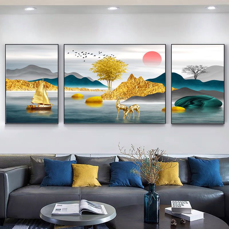 挂画客厅装饰画沙发背景墙壁画餐厅墙面装饰挂墙画现代简约无框画