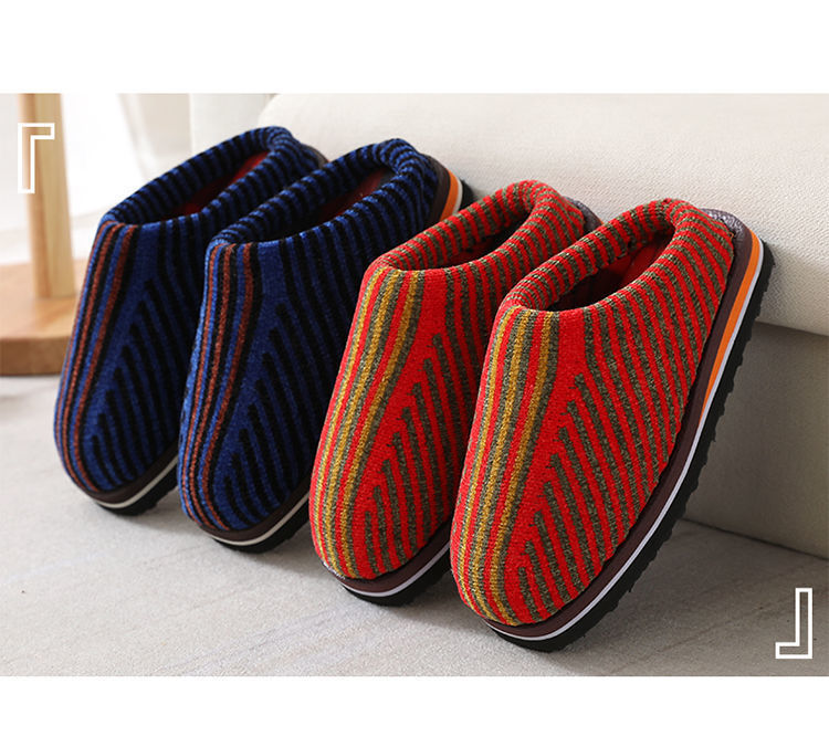 新品毛线拖鞋金丝绒棉拖鞋纯手工编织居家冬季防滑保暖棉拖鞋成品