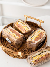 透明三明治包装袋厚切热压商用烘焙一次性面包吐司三文治打包袋子