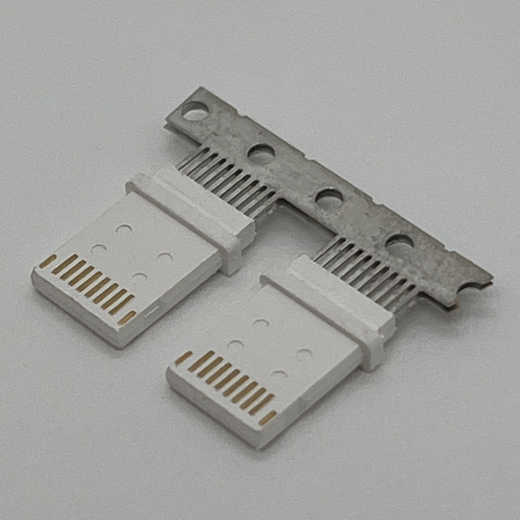0苹果塑胶款8pin插头焊板式苹果数据线端子