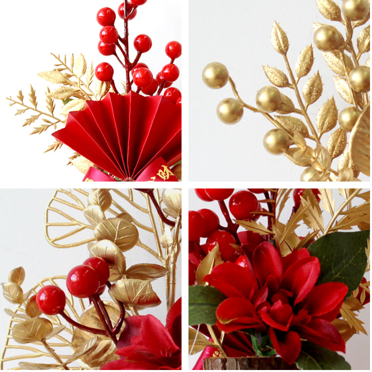 Spring Festival Lunar New Year Flower Decoration New Year Decoration New Year Festive Moving Bridal Chamber Layout Supplies Housewarming Decorations