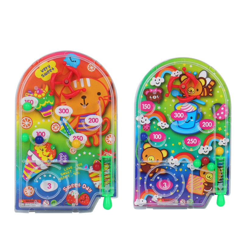 Medium Pinball Plate Scoring Machine Creative Children's Pinball Board Game Cartoon Handheld Game Machine Toy Maze Wholesale