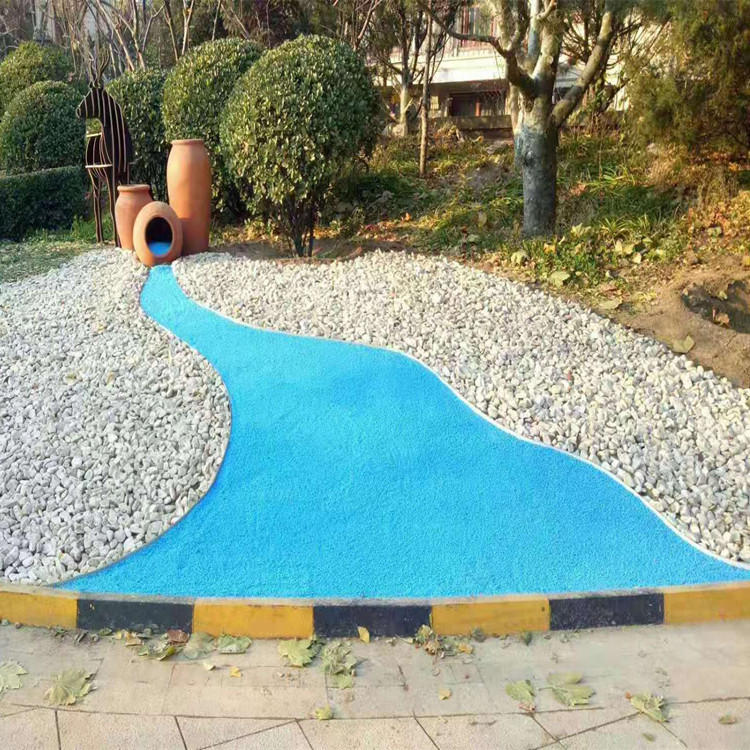 批发染色沙各种颜色彩砂 小区造景装饰染色沙高温烧结砂 不易褪色