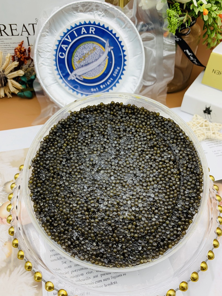 俄罗斯新鲜冷冻鲟鱼籽 鲟鱼子 鲟鳇鱼籽黑鱼子 一斤 一件代发批发