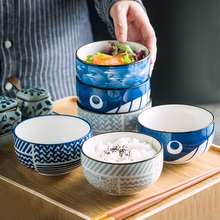 日式和风陶瓷碗家用单个创意个性可爱碗餐具套装米饭碗吃达士通贸