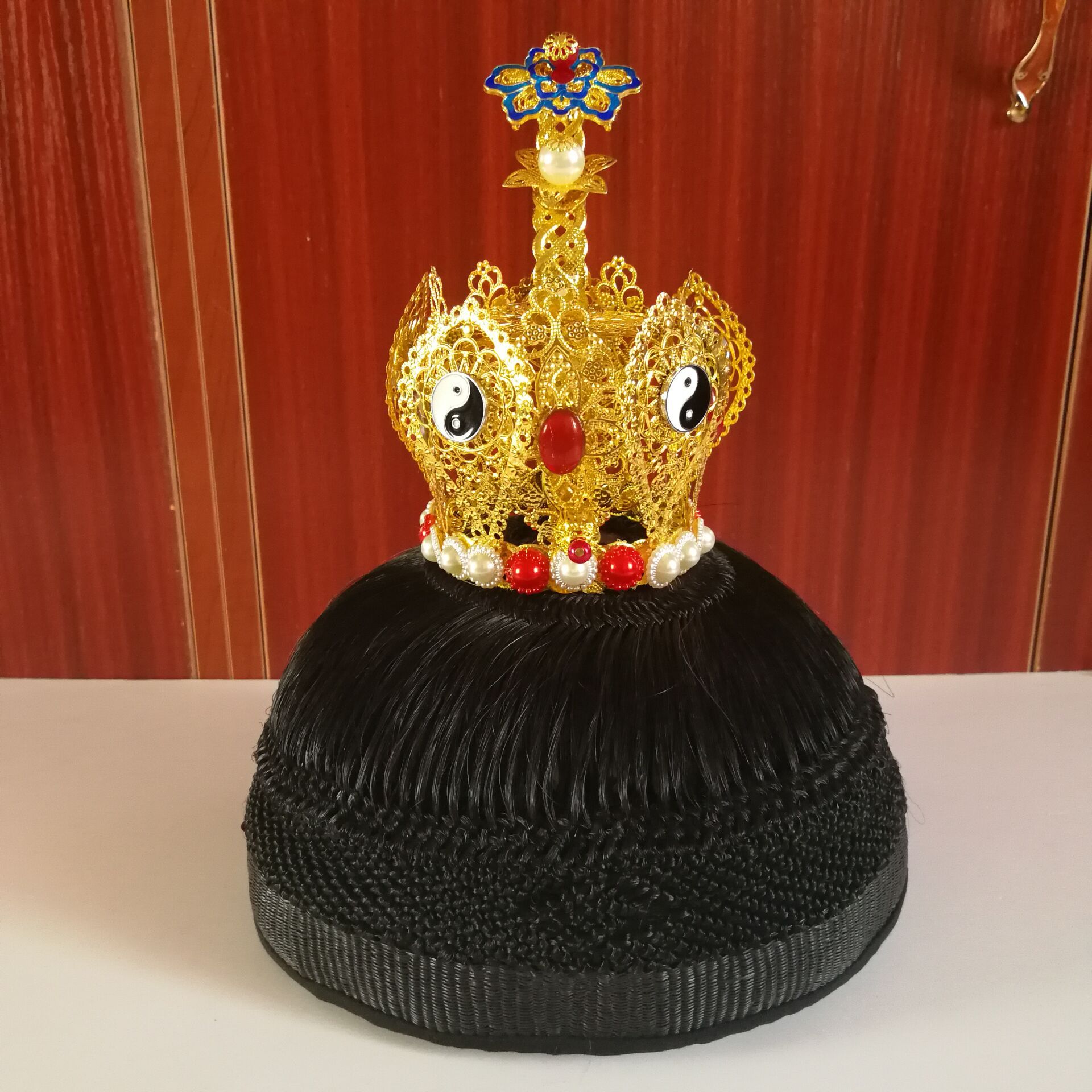 莲花冠三清冠紫金冠太极冠道冠道士冠道帽法帽马尾帽-阿里巴巴