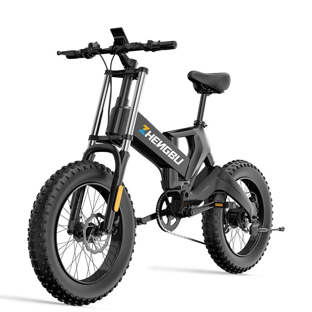 正步折叠电动自行车 助力变速减震铝合金雪地车500w大功率电动车