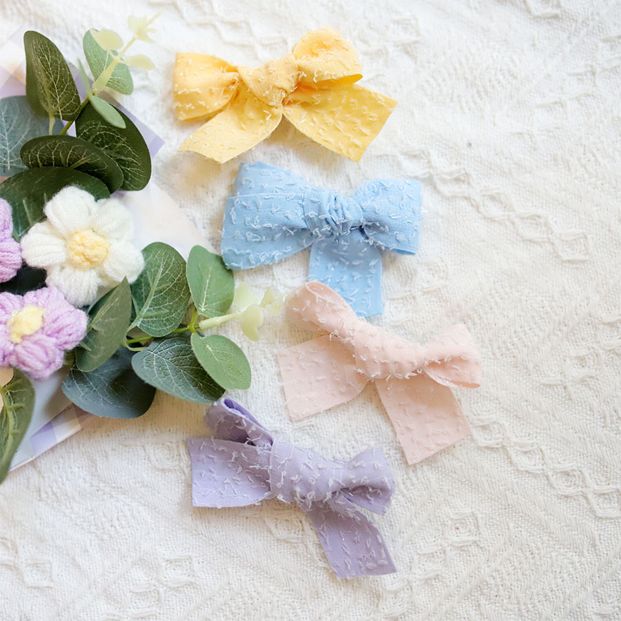 儿童布艺蝴蝶结发夹 公主鸭嘴夹 多款女童甜美发饰刘海碎发夹