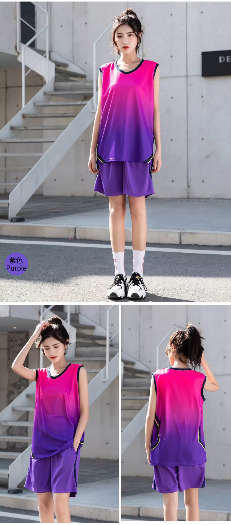 篮球服女篮球训练服女子篮球服套装球衣背心宽松女蓝球服批发