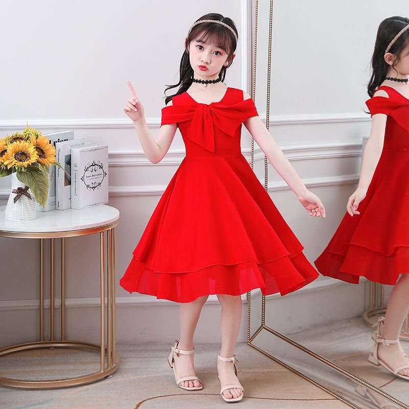 女童夏装11岁小女孩裙子漂亮雪纺连衣裙新款2021年六一儿童表演服