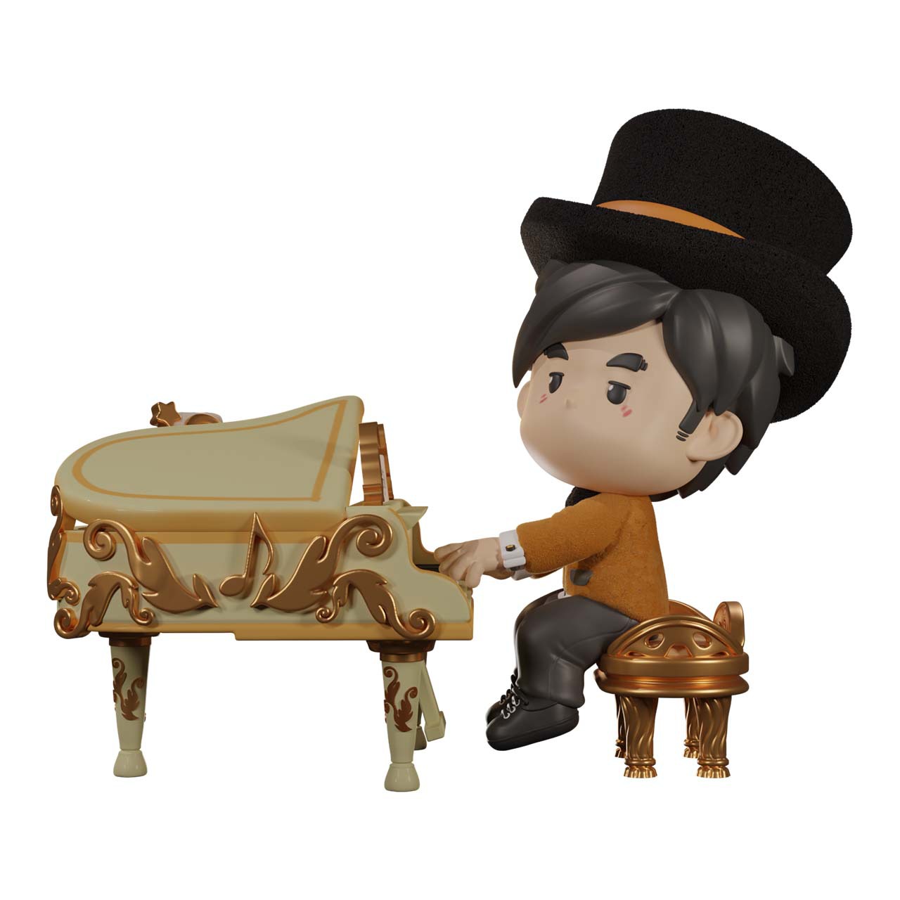 周杰伦古典钢琴周手办公仔周边潮玩珍藏周同学生日情人节礼物摆件