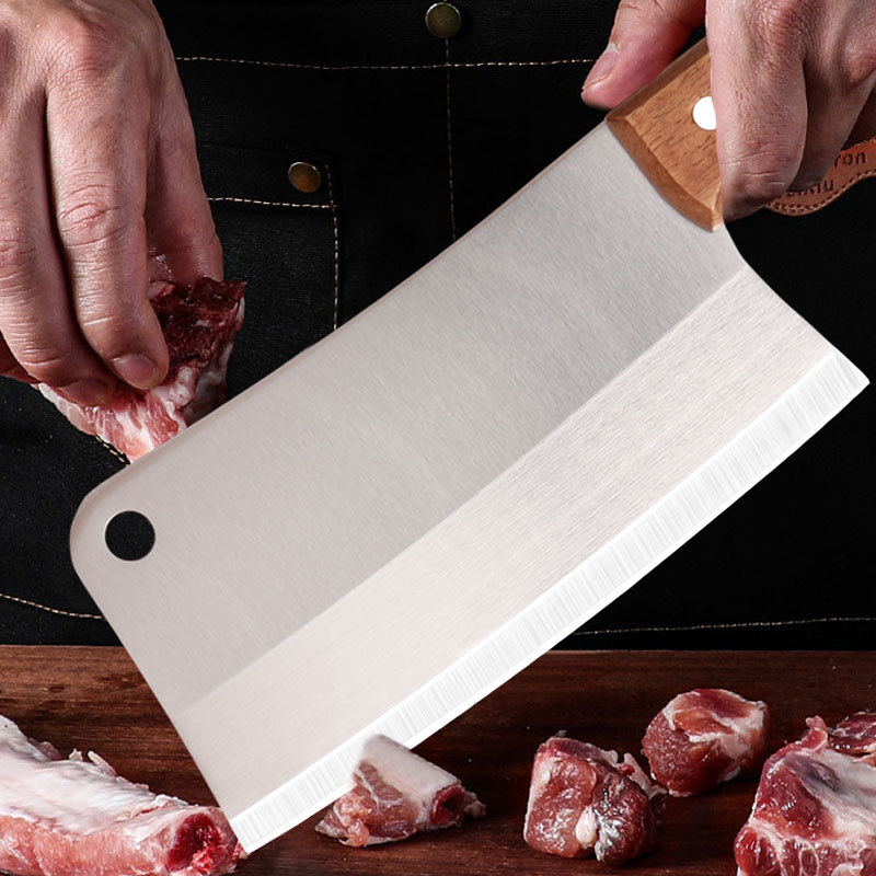 Stainless Steel Kitchen Knife Cut Dual-Purpose Knife Cut Meat Kitchen Bone Chopping Knife Chef Household Knives Cut Vegetables Slicing Knife Wholesale