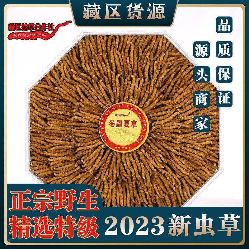 礼盒装正品野生西藏冬虫夏草头期四川甘孜青海那曲虫草茶干草泡酒
