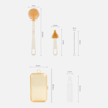 婴儿硅胶小巧便携式奶瓶刷套装宝宝清洗刷清洁刷旅行装收纳盒子