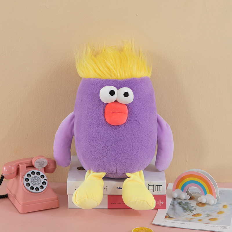 Dopamine Funny Ugly and Cute Monster Plush Toy Doll Long Tongue Doll Hairstyle Plush Doll Girls' Gifts