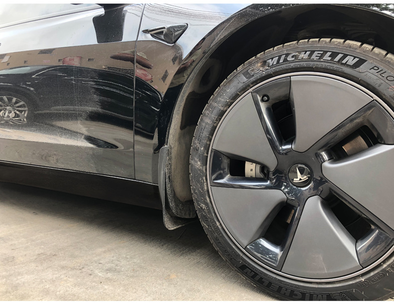适用于特斯拉model3挡泥板免安装前后轮软胶挡改装配件汽车装饰套