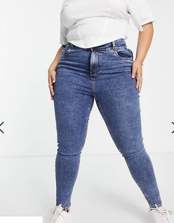 跨境货源2022欧美紧身大码牛仔长裤 胖mm高弹力休闲裤