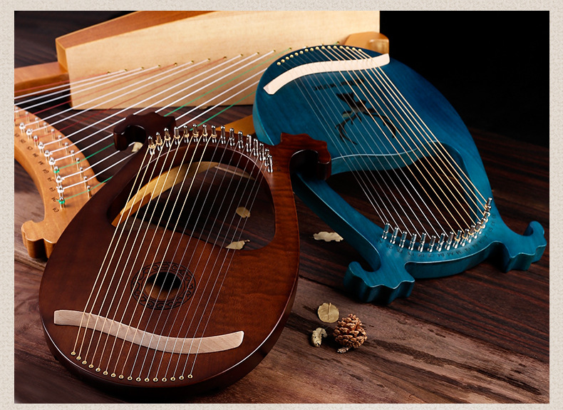 19弦小竖琴初学者易学15弦里拉琴lyre单板莱雅琴小众古典乐器批发