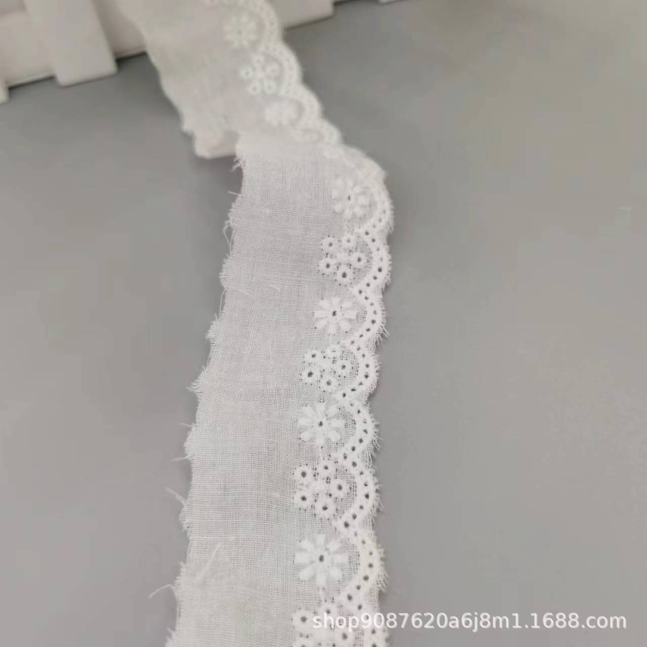 Spot Supply 3.5cm Hollow Embroidery Cotton Lace DIY Clothing Accessories Children‘s Clothing Pajamas Accessories Lace Flower