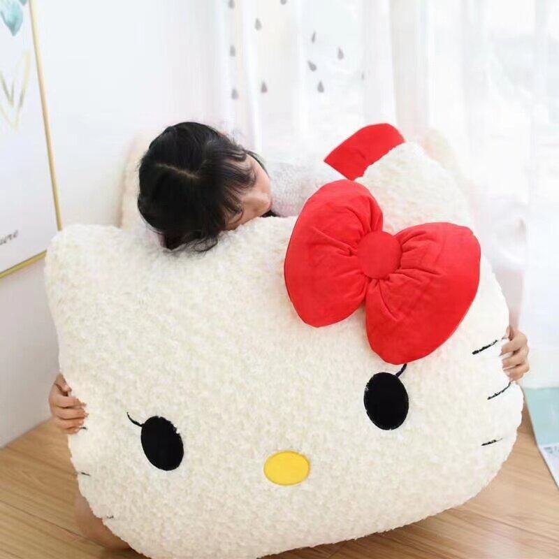 猫头kt抱枕抖音同款超可爱猫头沙发靠垫 靠枕 超大噢超厚的大头公