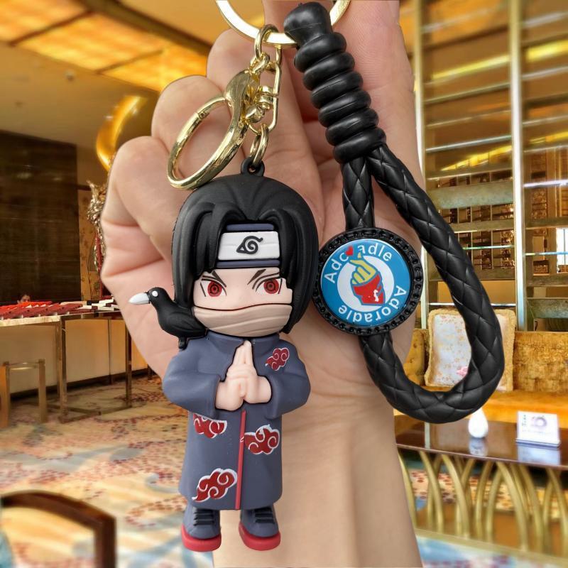 Anime Naruto Keychain Cartoon Naruto Kakashi Doll Schoolbag Pendant Car Key Chain Small Gift