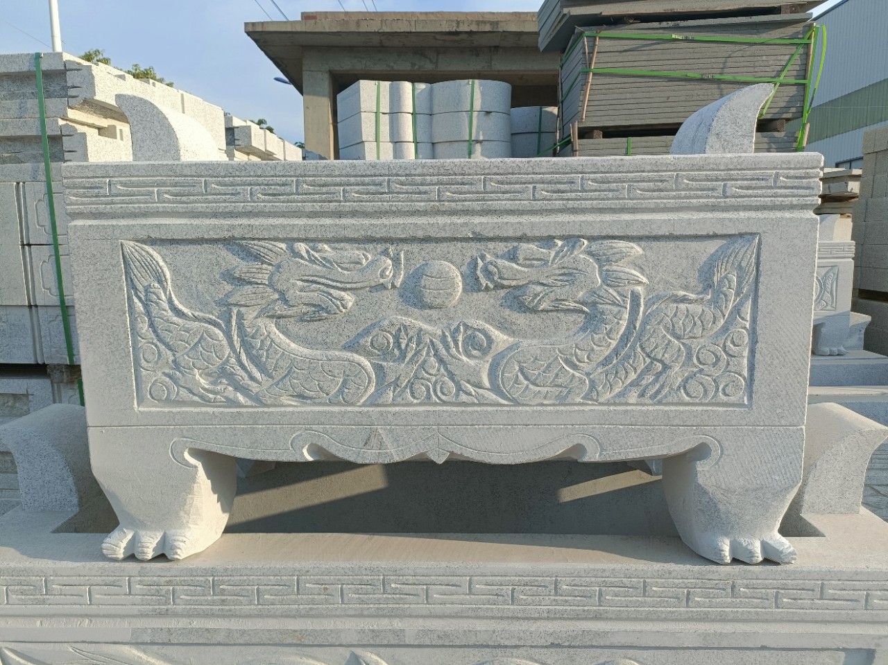 花岗岩石鼎普通款石香炉石鼎供台厂家直销石鼎香炉