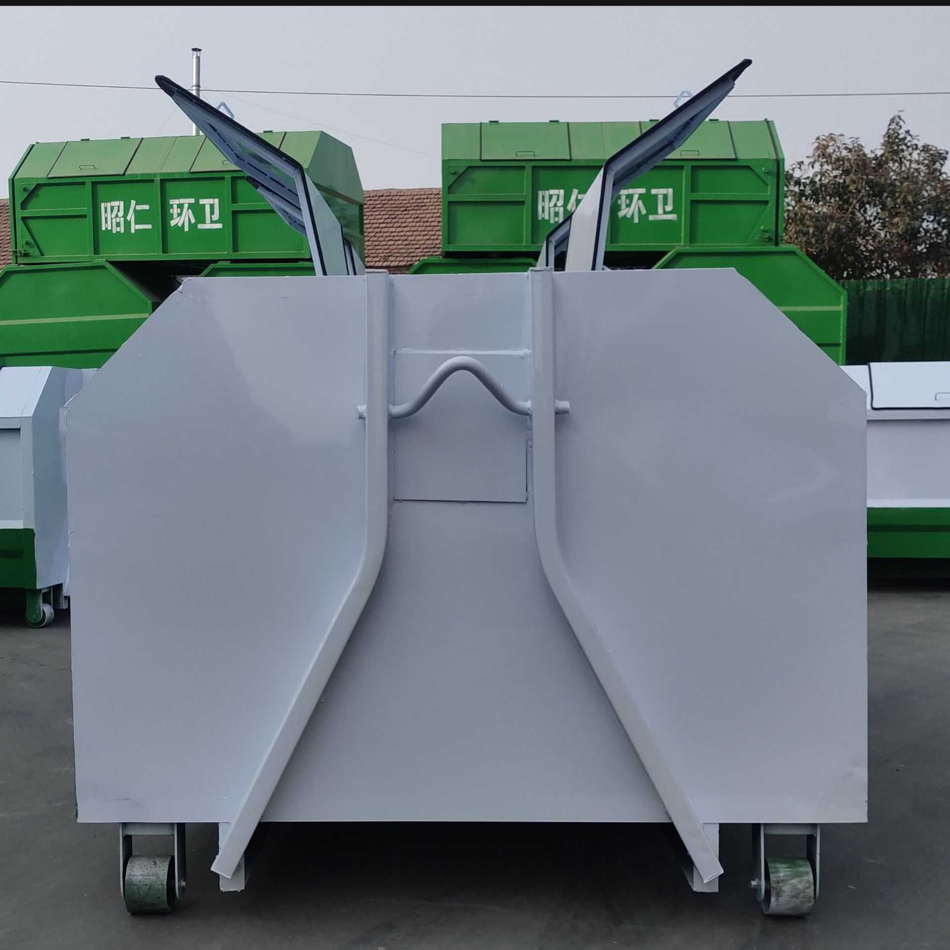 垃圾车专用垃圾箱户外环卫3立方勾臂箱 定做可移动式分类收集箱
