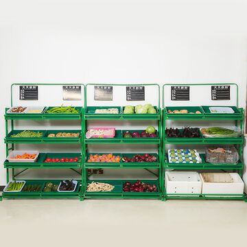 超市蔬菜货架水果架子生鲜货架水果店卖菜架子摆摊多层蔬菜架子