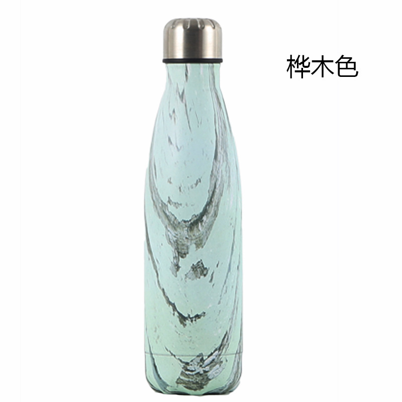 Creative Wood Grain Coke Bottle Sports Bottle