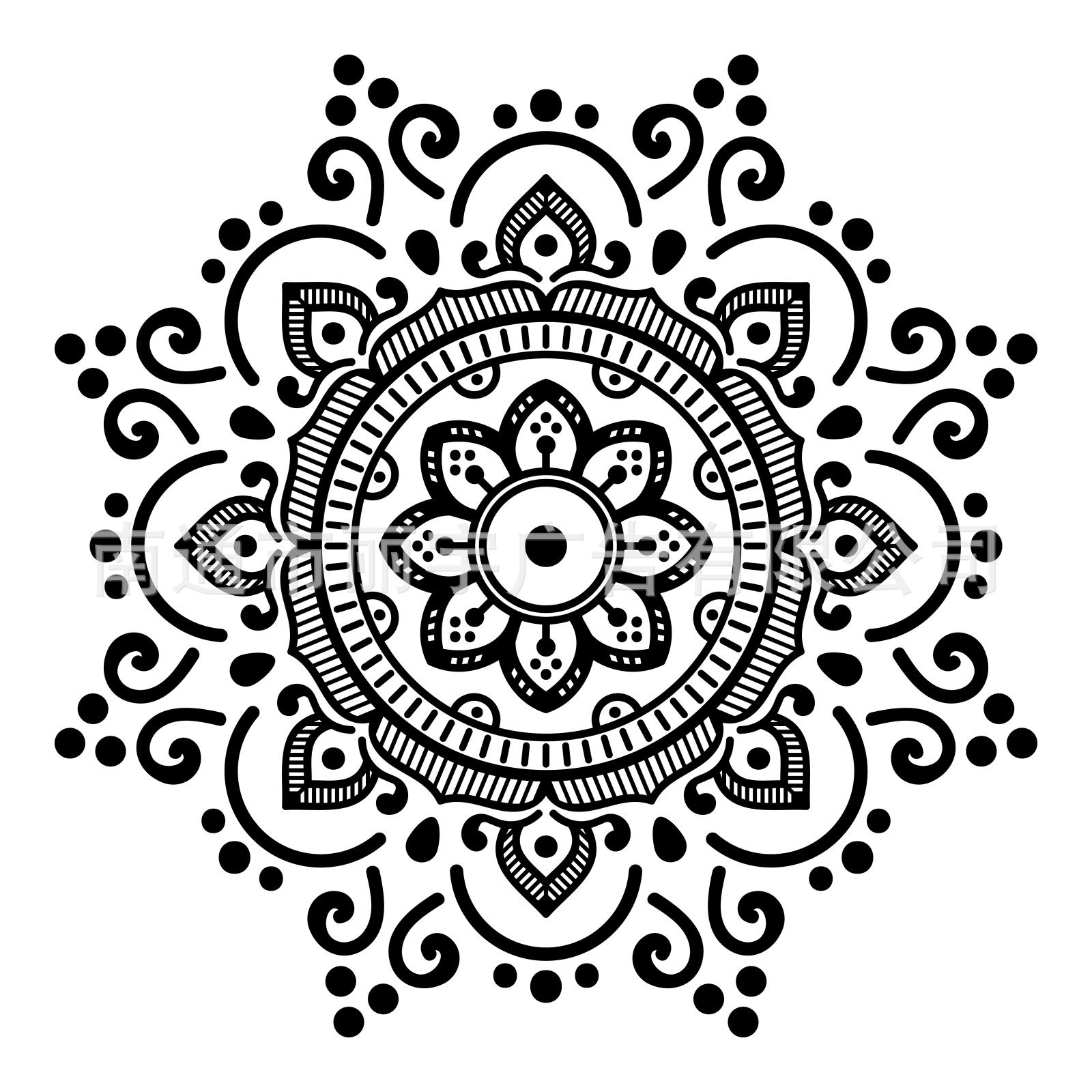 曼陀罗莲花图案自粘可移除pvc贴纸 墙贴 窗贴 亚马逊热卖 xd1973m